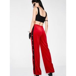 DOLLSKILL Velour Red Track Pants